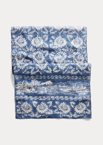 Ralph Lauren Hawaiian Floral Linen Halstørklæde Herre Danmark (EPCBK0475)